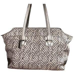 Coach Taylor Alexis Snakeskin Carryall Satchel Handbag Authenticated F26034]